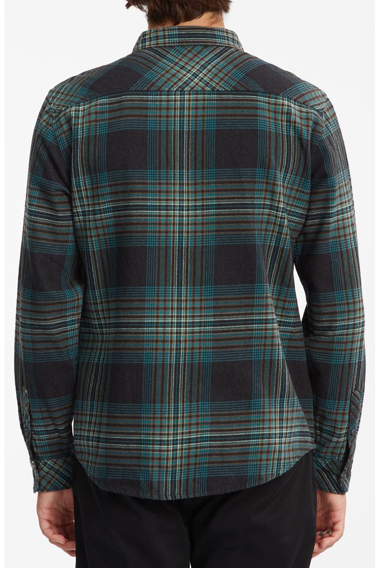 Coastline Check Flannel Button-Up Shirt, Alternate, color, PHANTOM