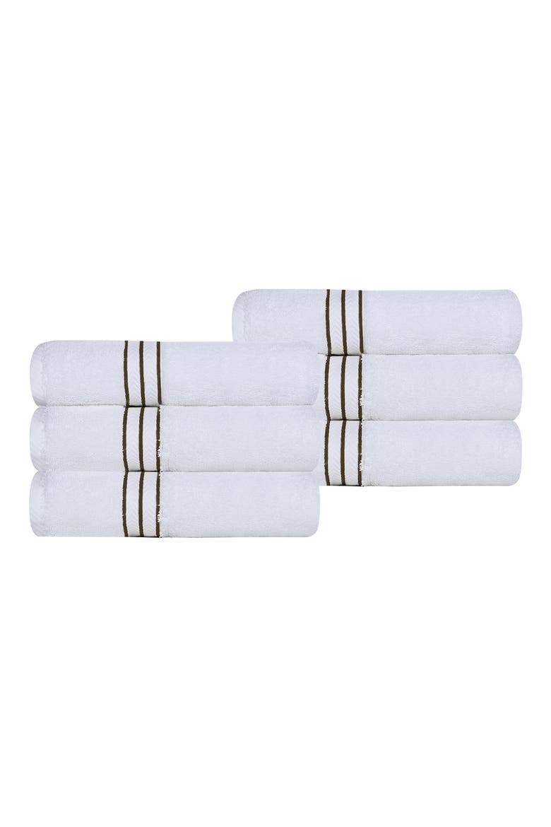 6-Piece Turkish Cotton Hand Towels, Main, color, LATTE