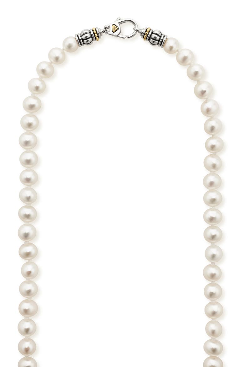 Luna Freshwater Pearl Necklace, Alternate, color, SILVER