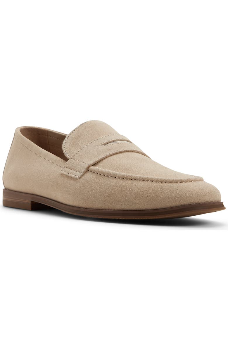 ALDO Journey Penny Loafer, Main, color, Medium Beige