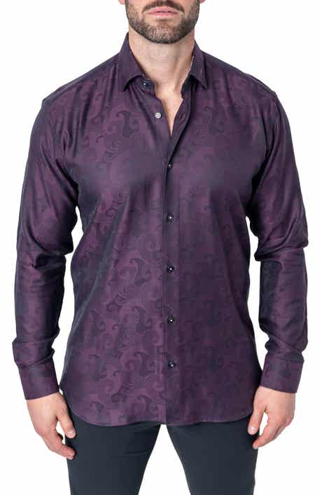 Fibonacci Jacquard Contemporary Fit Button-Up Shirt
