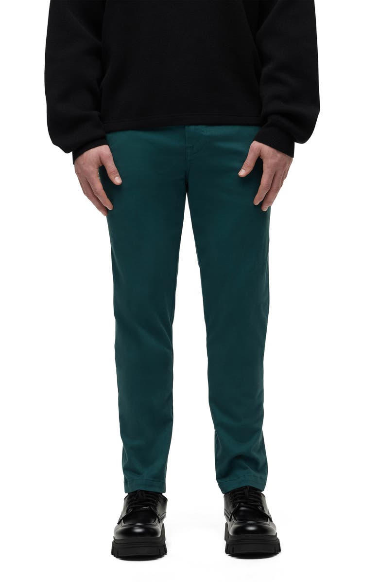 Hudson Jeans Classic Slim Straight Leg Stretch Chinos, Main, color, Deep Teal