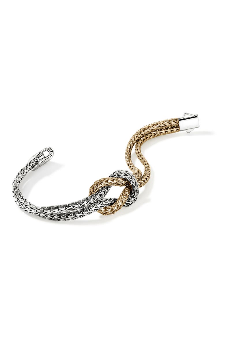 Love Knot Bracelet, 7mm, Alternate, color, SILVER/ GOLD