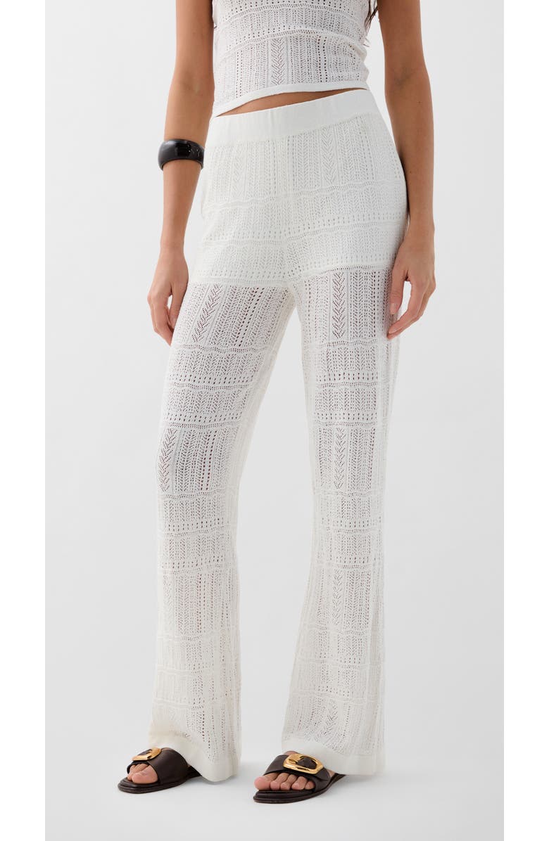Scalpers Pointelle White Pant, Main, color, White