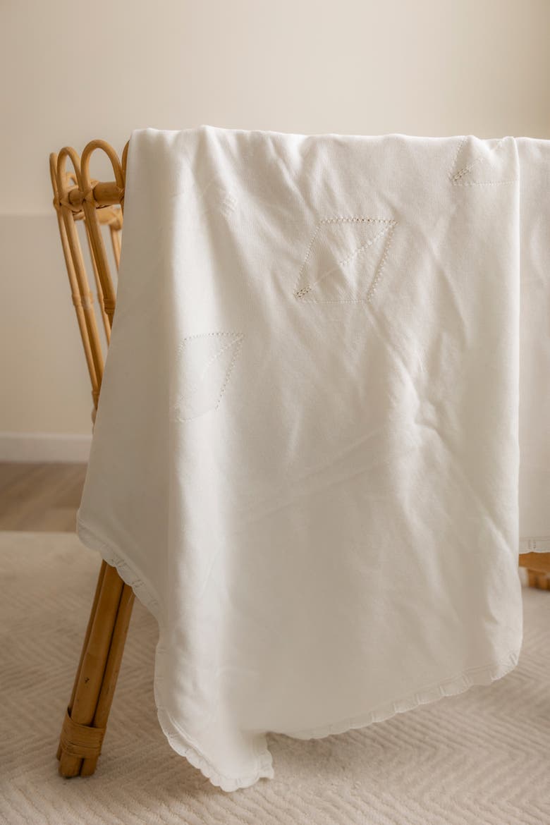 Diamond Knit Blanket, Alternate, color, White
