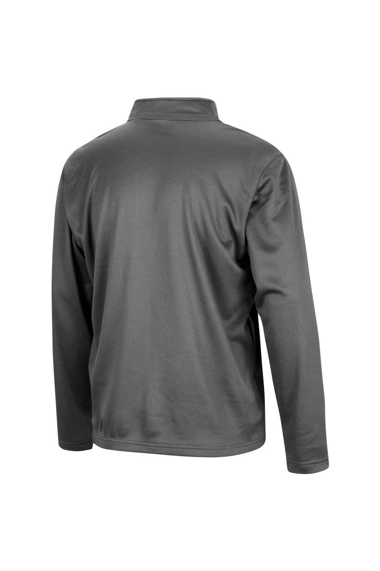 Men's Colosseum Charcoal Nebraska Huskers Big & Tall Fleece Quarter-Zip Jacket, Alternate, color, Charcoal