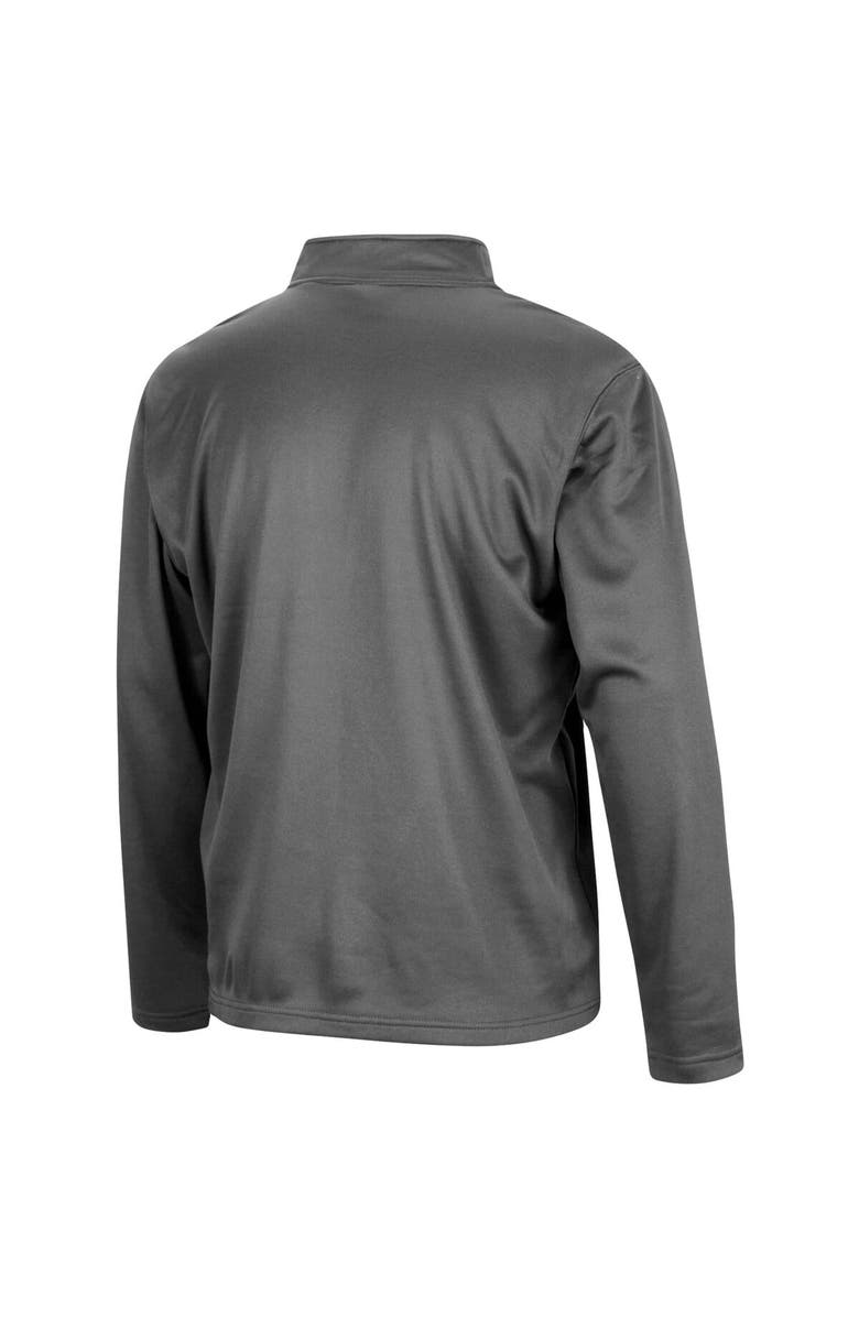 COLOSSEUM Men's Colosseum Charcoal Nebraska Huskers Big & Tall Fleece Quarter-Zip Jacket, Alternate, color, 