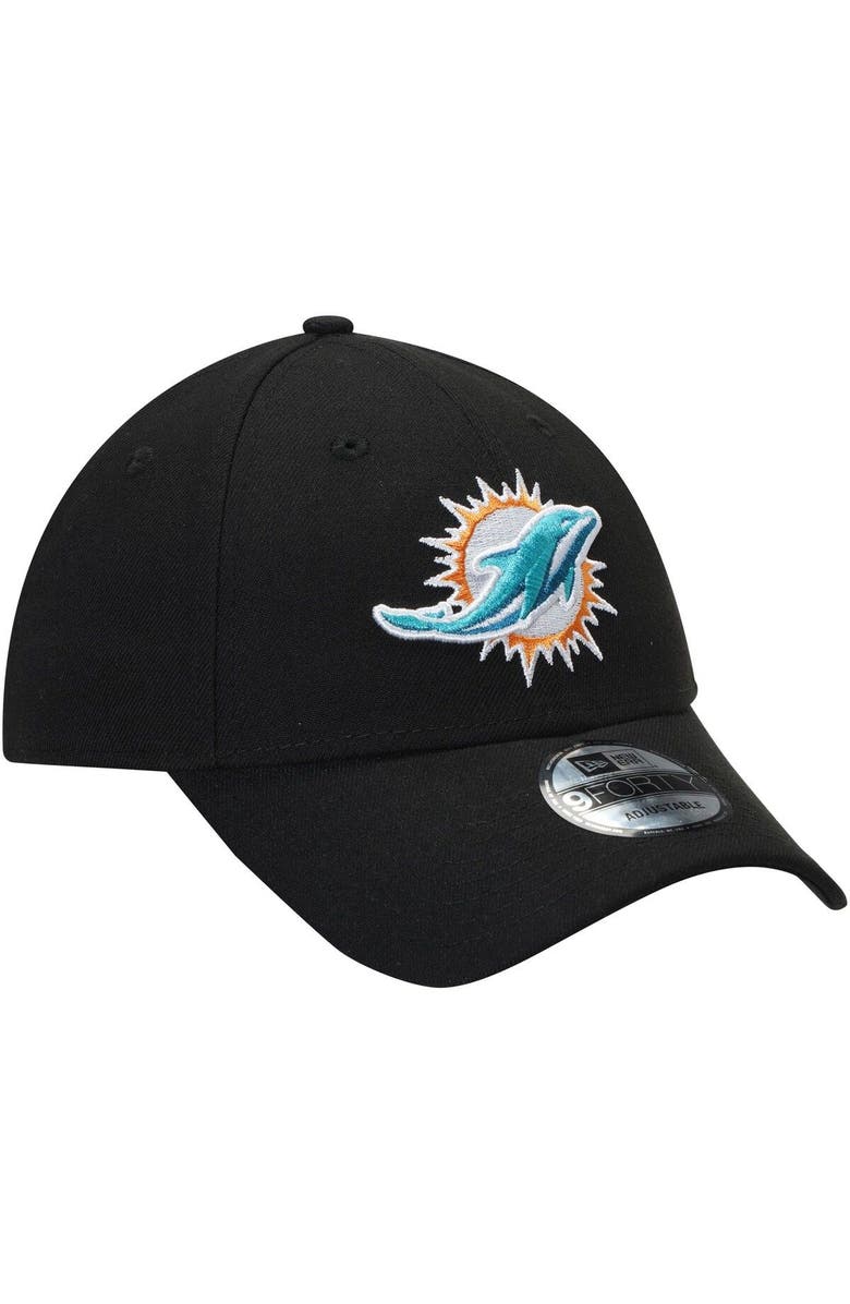 New Era Men's New Era Black Miami Dolphins The League 9FORTY Adjustable Hat, Alternate, color,