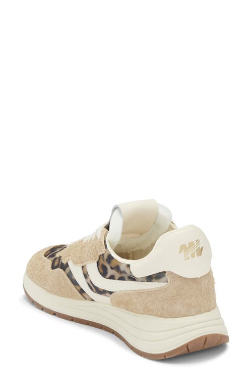 Steve Madden Blume Mixed Media Sneaker In Animal Print