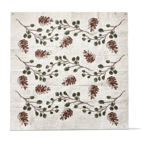 Sprig and Pinecone Christmas Wall Art Multicolor Paper Decor