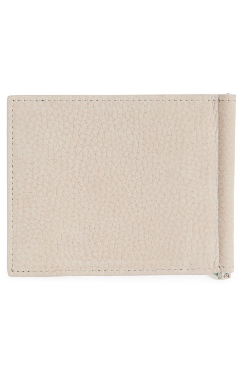 Christian Louboutin Mooncrest Leather Bifold Wallet with Money Clip, Alternate, color, Bg3e-Beige/ Silver