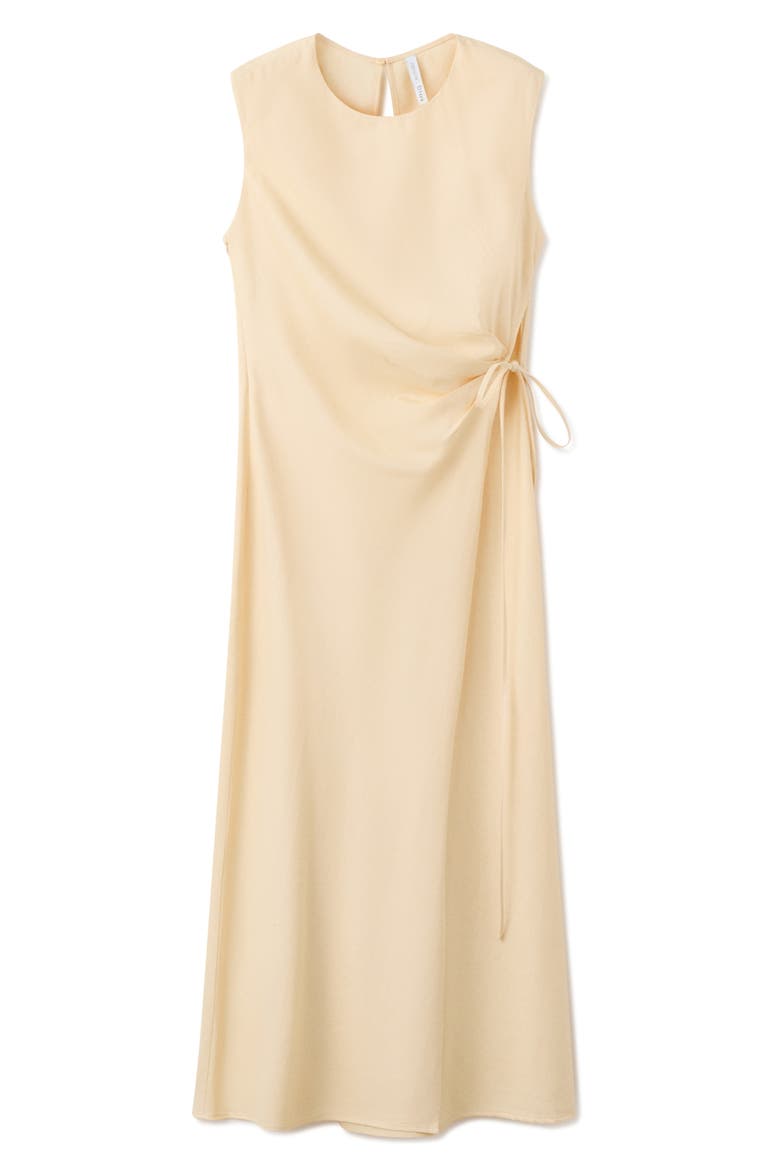 Wrap Midi Dress, Alternate, color, VANILLA