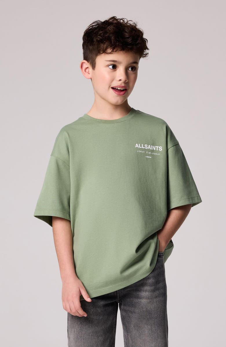 smALLSAINTS by ALLSAINTS Kids' Oversize Underground Logo Graphic T-Shirt, Main, color, 