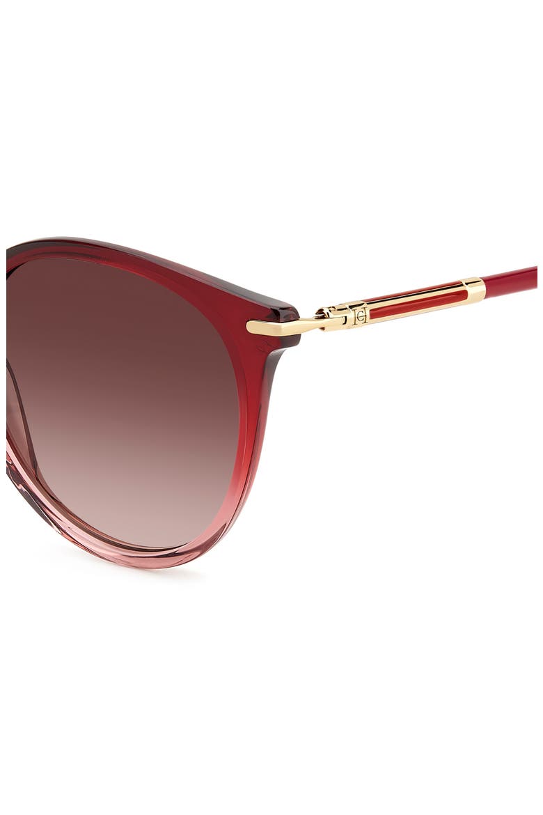 52mm Round Sunglasses, Alternate, color, RED