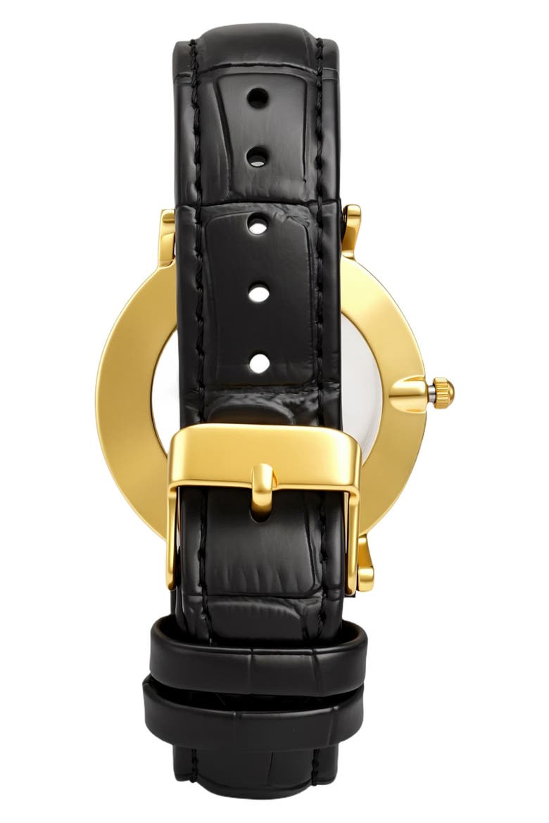 Copenhagen Quartz Strap Watch, 36mm, Alternate, color, BLACK/ GOLD/ WHITE