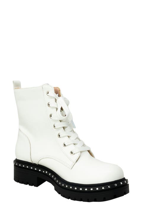 Mira Studded Lug Combat Boot (Women)