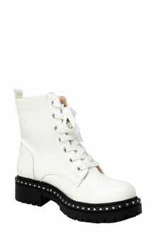 CHASE AND CHLOE Mira Studded Lug Combat Boot