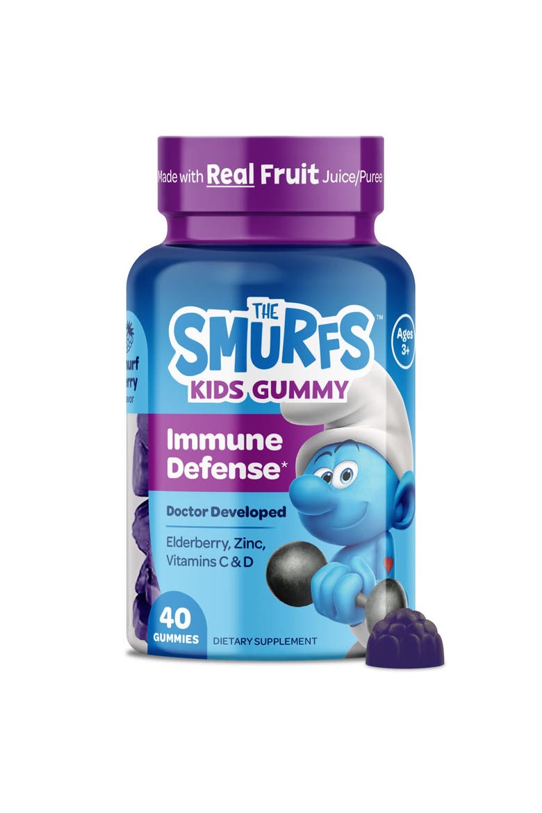Immune Defense Kids Vitamin Gummies, Smurfs Berry Flavored, 40ct, Main, color, None