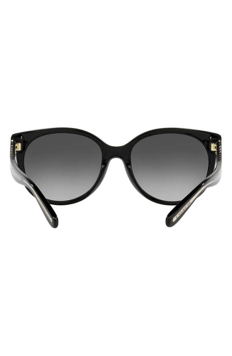 COACH 57mm Round Sunglasses, Alternate, color, 