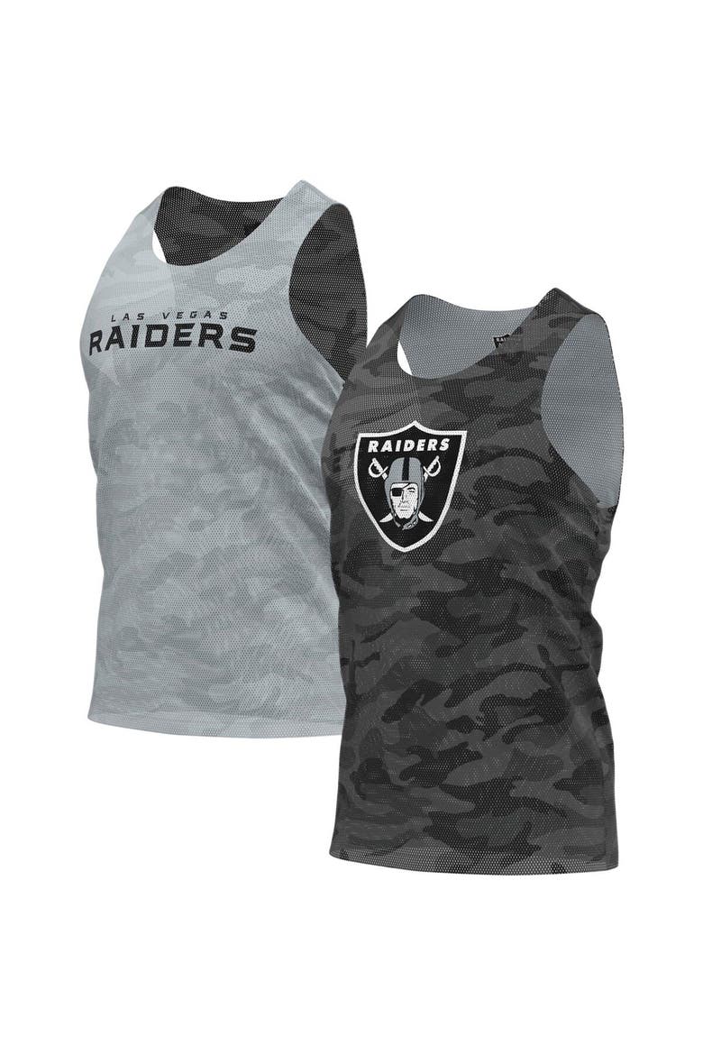 Men's FOCO Black/Gray Las Vegas Raiders Reversible Mesh Tank Top, Main, color, Black