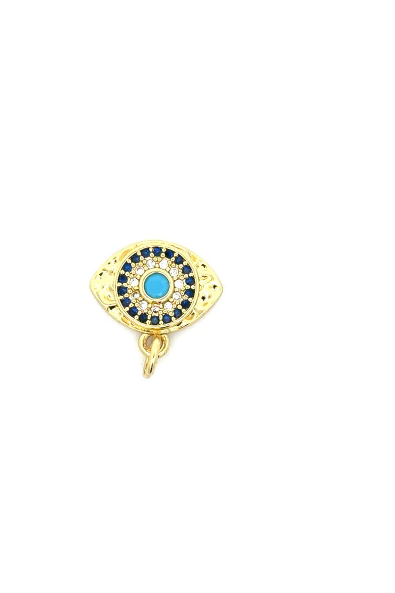 Blue Evil Eye Charm Pendant, Alternate, color, Yellow