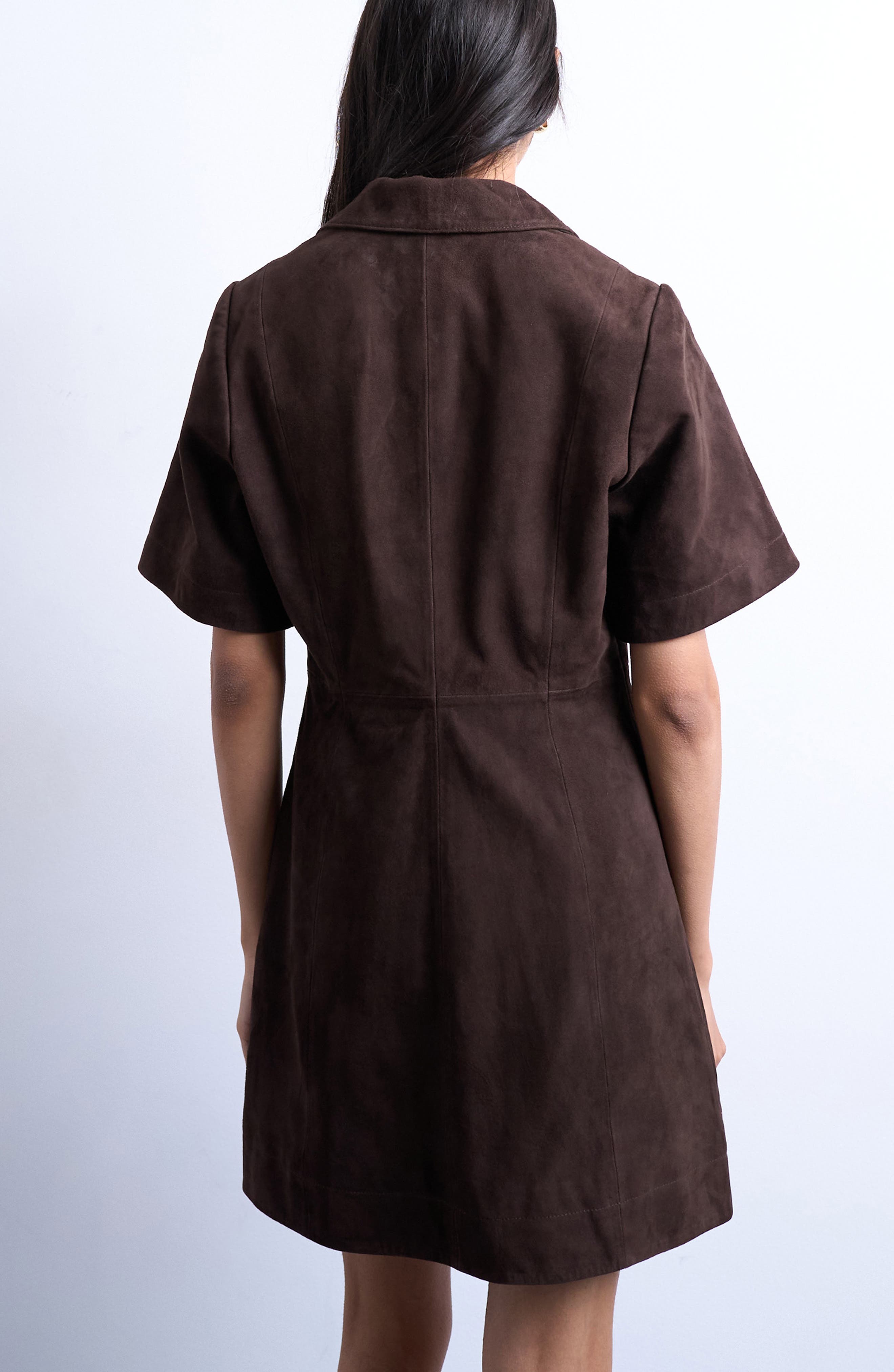 Suede Mini Shirtdress - image 2