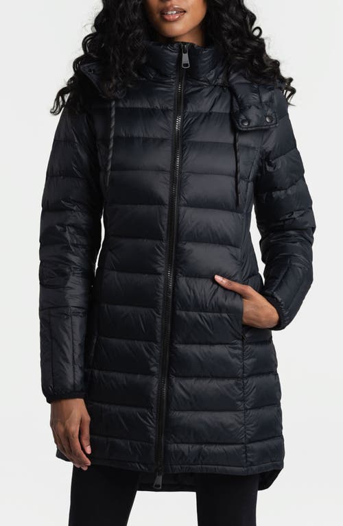 Lole Claudia Hooded Packable Down Jacket<br /> in Black Beauty 