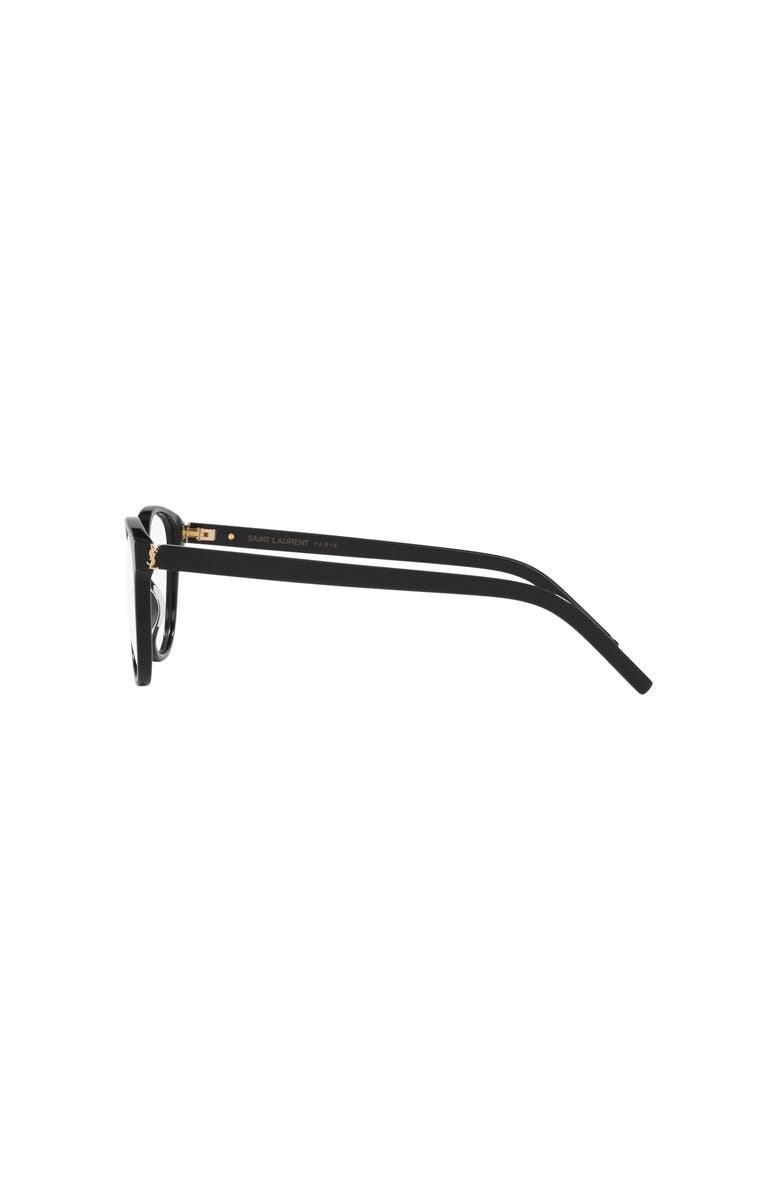 Saint Laurent 54mm Round optical glasses, Alternate, color, Black