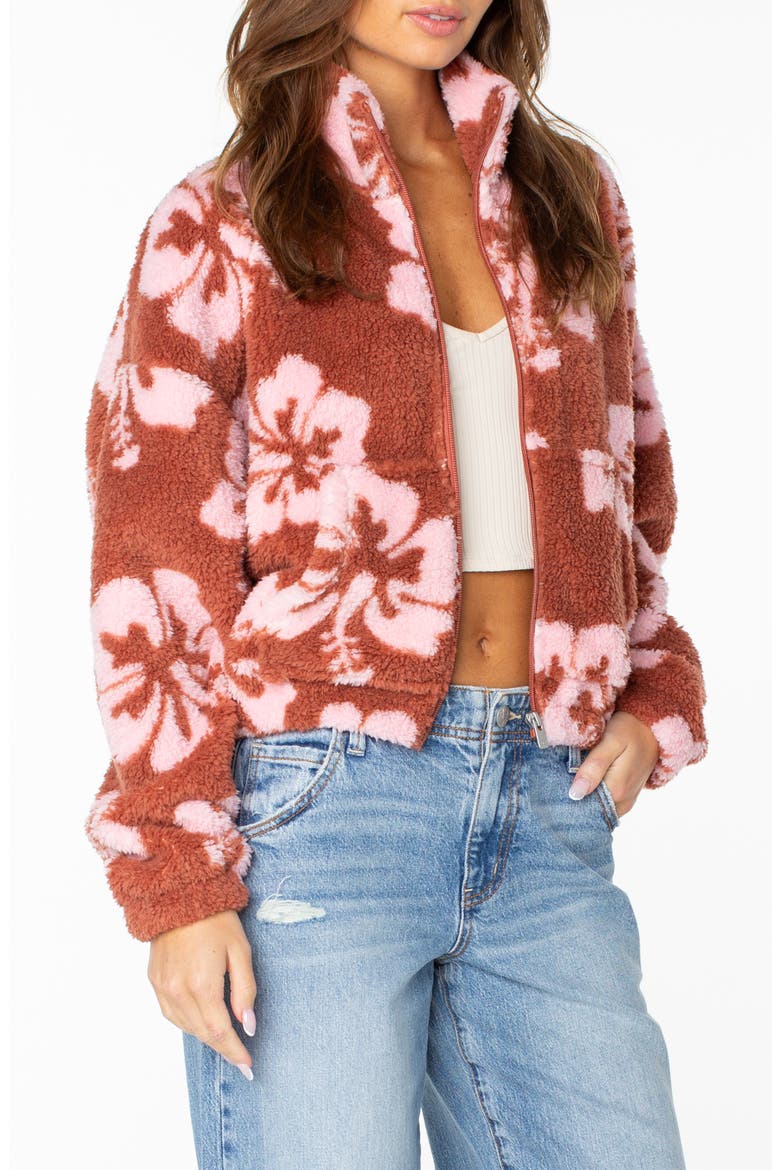 Cold Surf High-Pile Fleece Jacket, Alternate, color, CHUTNEY