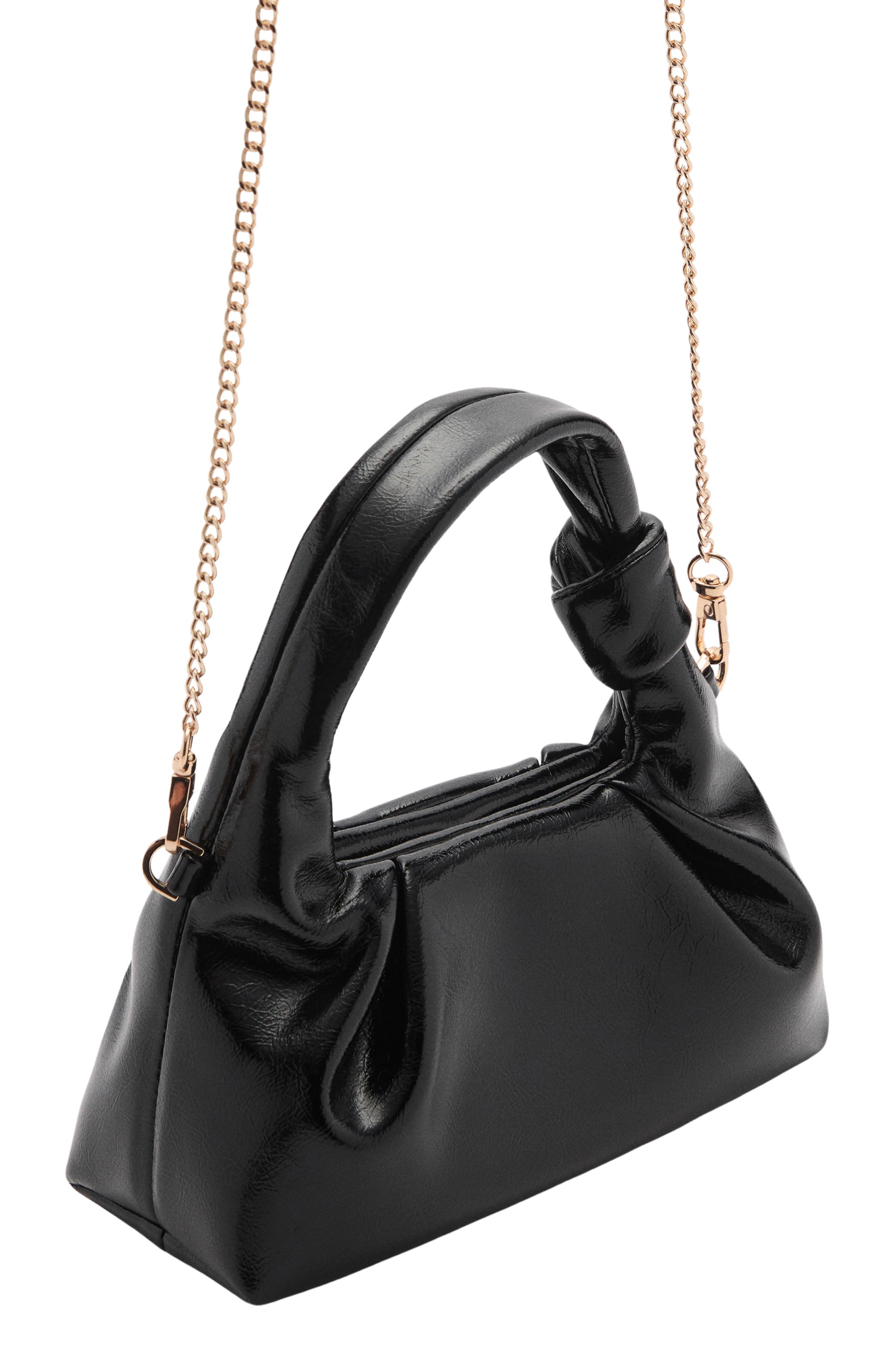 MANGO Mini Faux Leather Handbag, Alternate, color, 