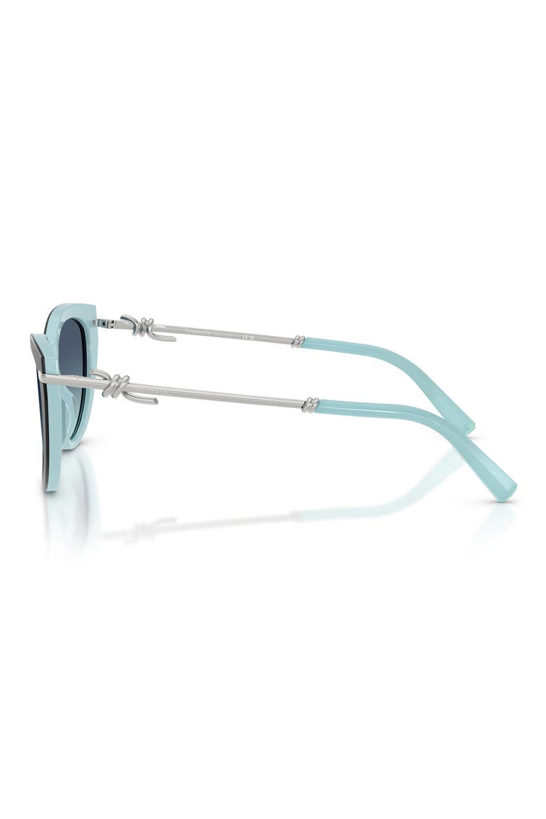 55mm Cat Eye Sunglasses, Alternate, color, BLACK ON TIFFANY BLUE / AZURE