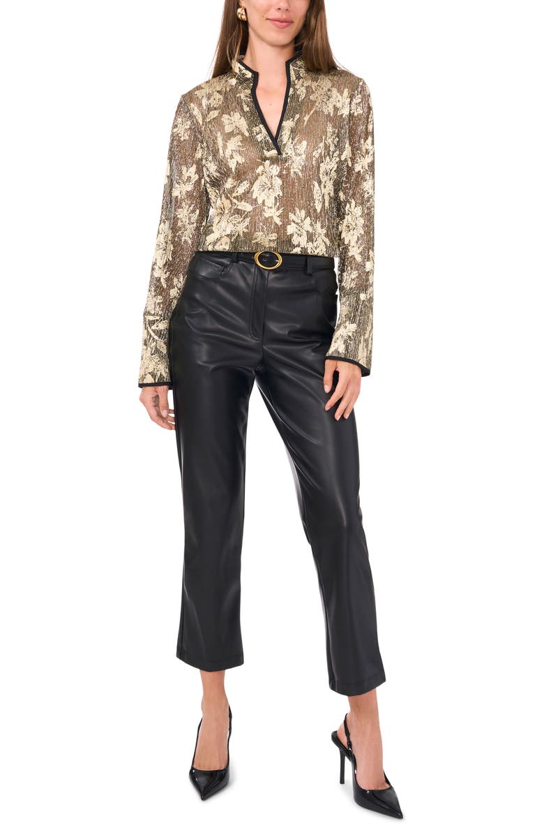 Vince Camuto Metallic Tunic Top, Alternate, color, 