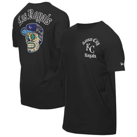 Men's New Era Black Kansas City Royals Sugar Skulls T-Shirt
