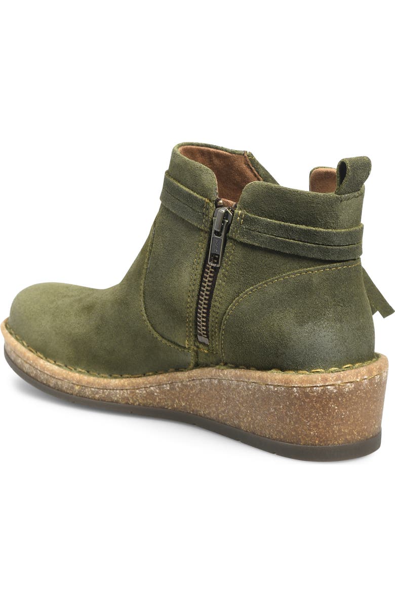 Børn Vaughn Distressed Suede Bootie, Alternate, color, Green Distressed Leather