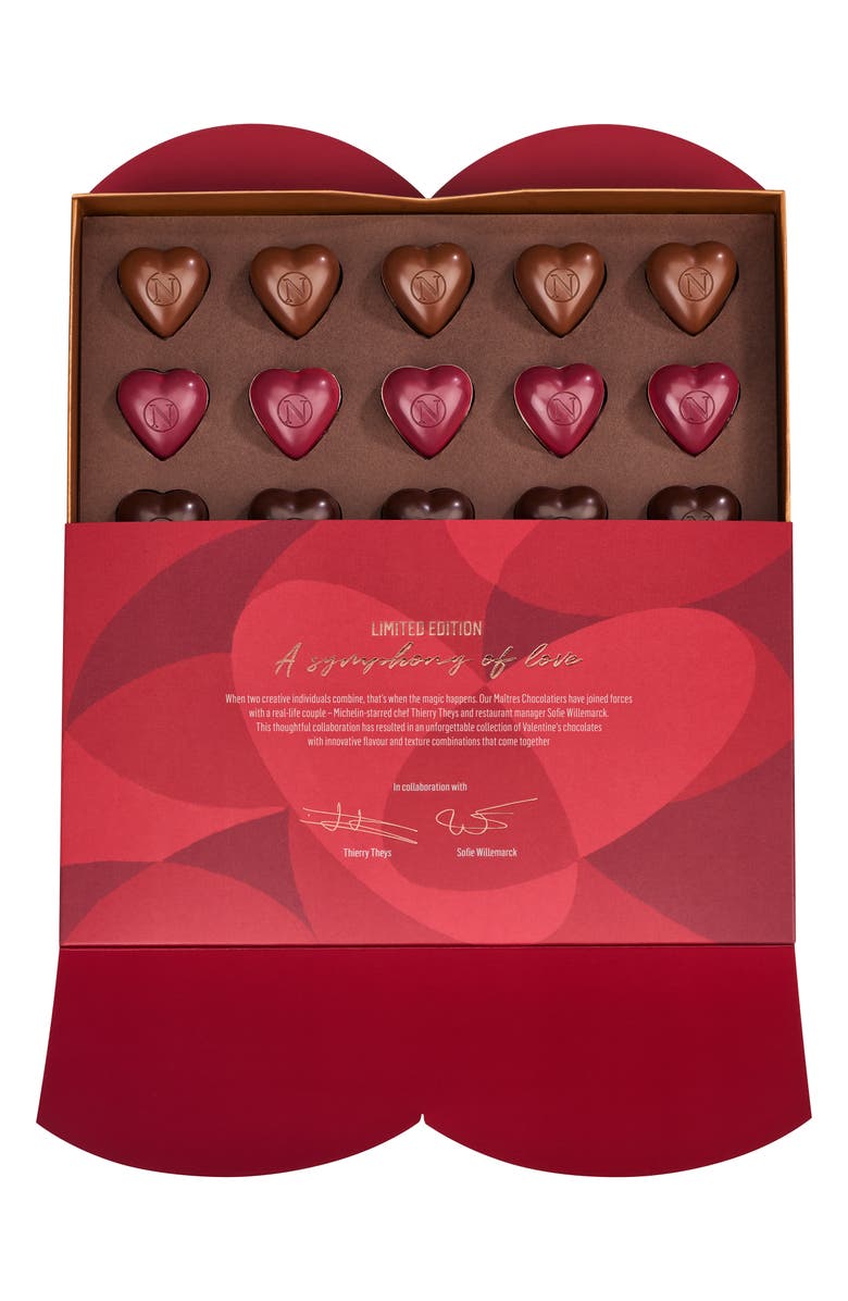 NEUHAUS Valentine Love Letter 15-Piece Chocolate Heart Box, Alternate, color, Red