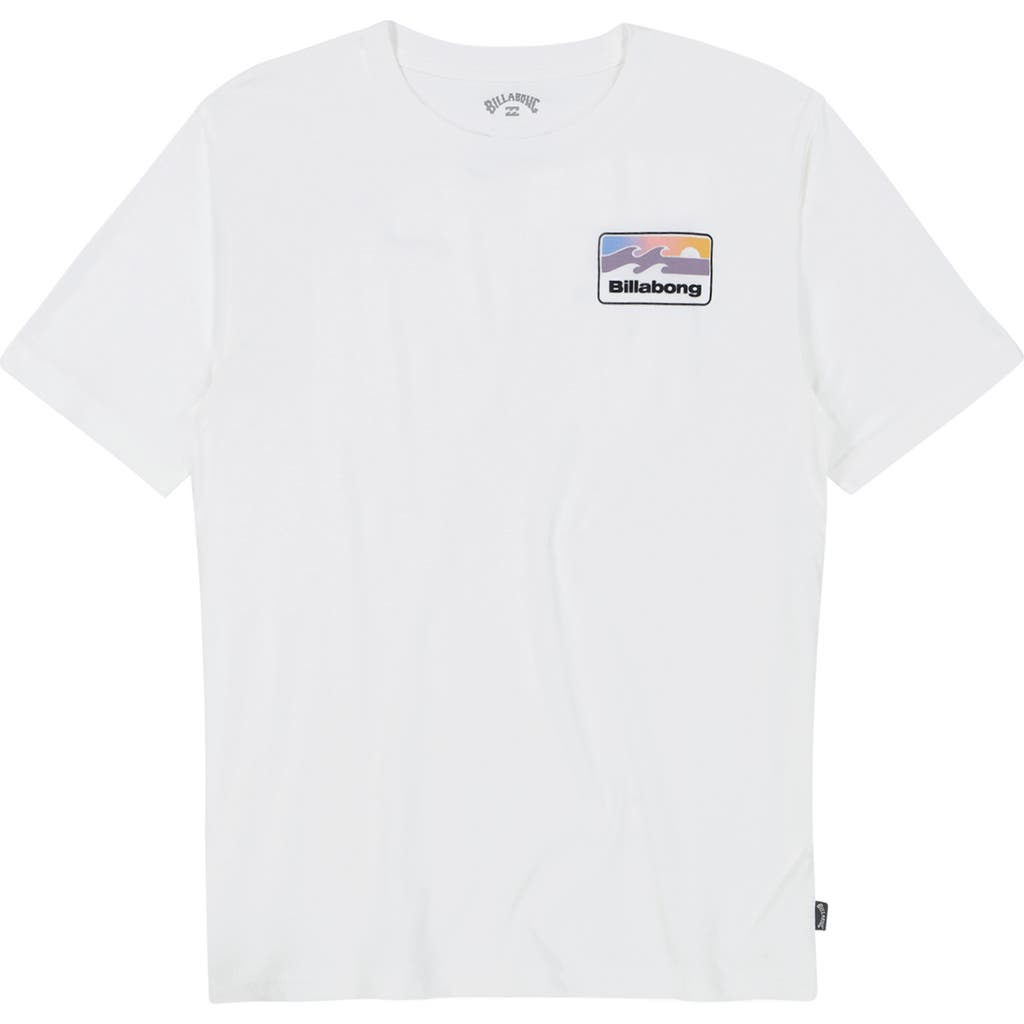 Billabong Kids' Runner Cotton Graphic T-shirt In White