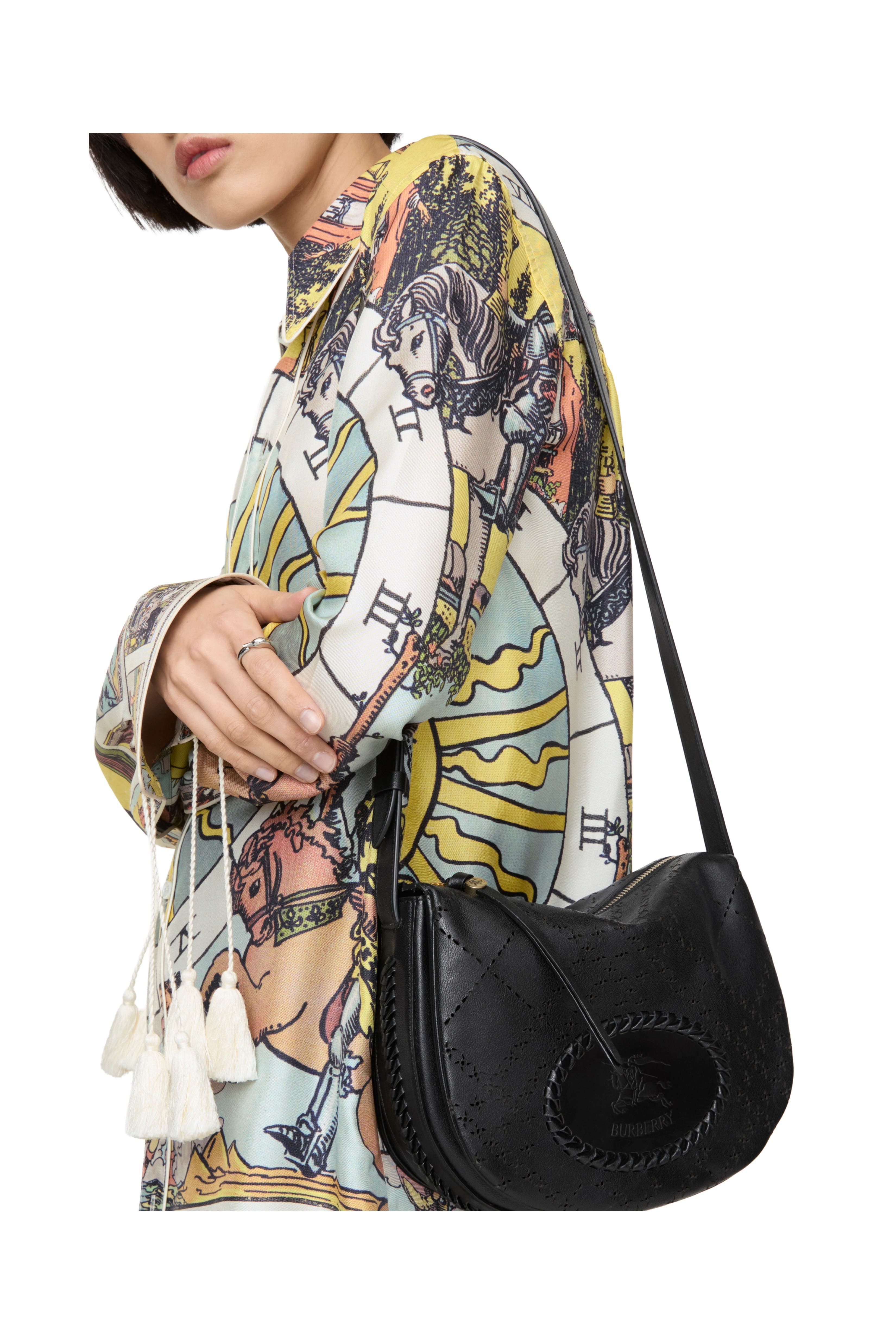 Burberry Tavistock Crossbody Bag, Alternate, color, Black