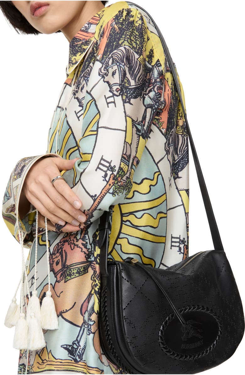 Burberry Tavistock Crossbody Bag, Alternate, color, Black