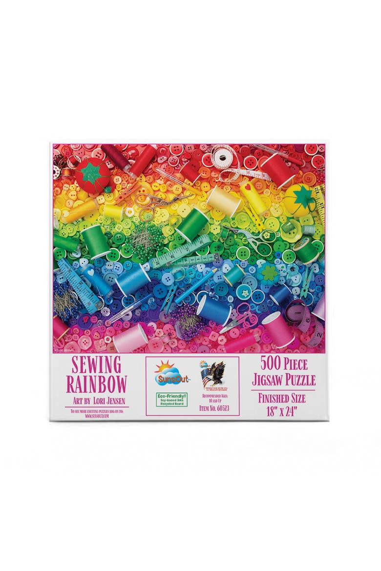 Sewing Rainbow 500 piece Jigsaw Puzzle for Adults, Alternate, color, Multicolor