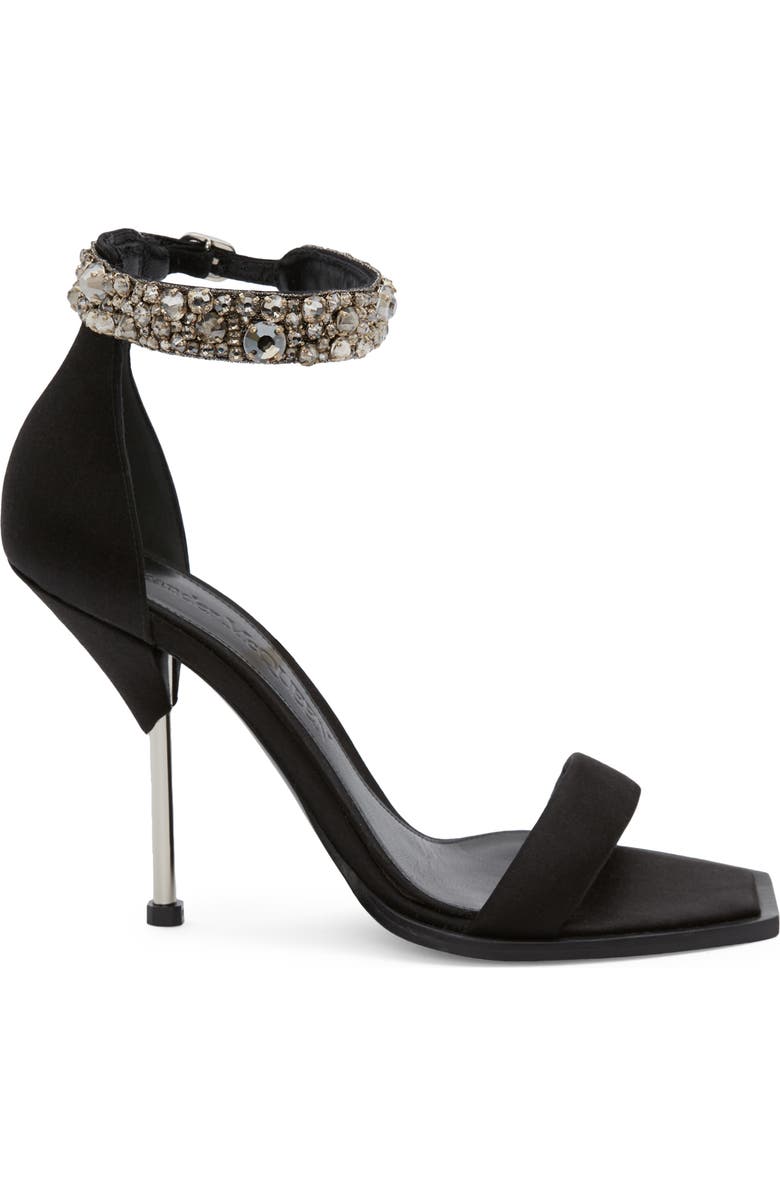 McQueen Alexander McQueen Crystal Strap Sandal, Main, color,