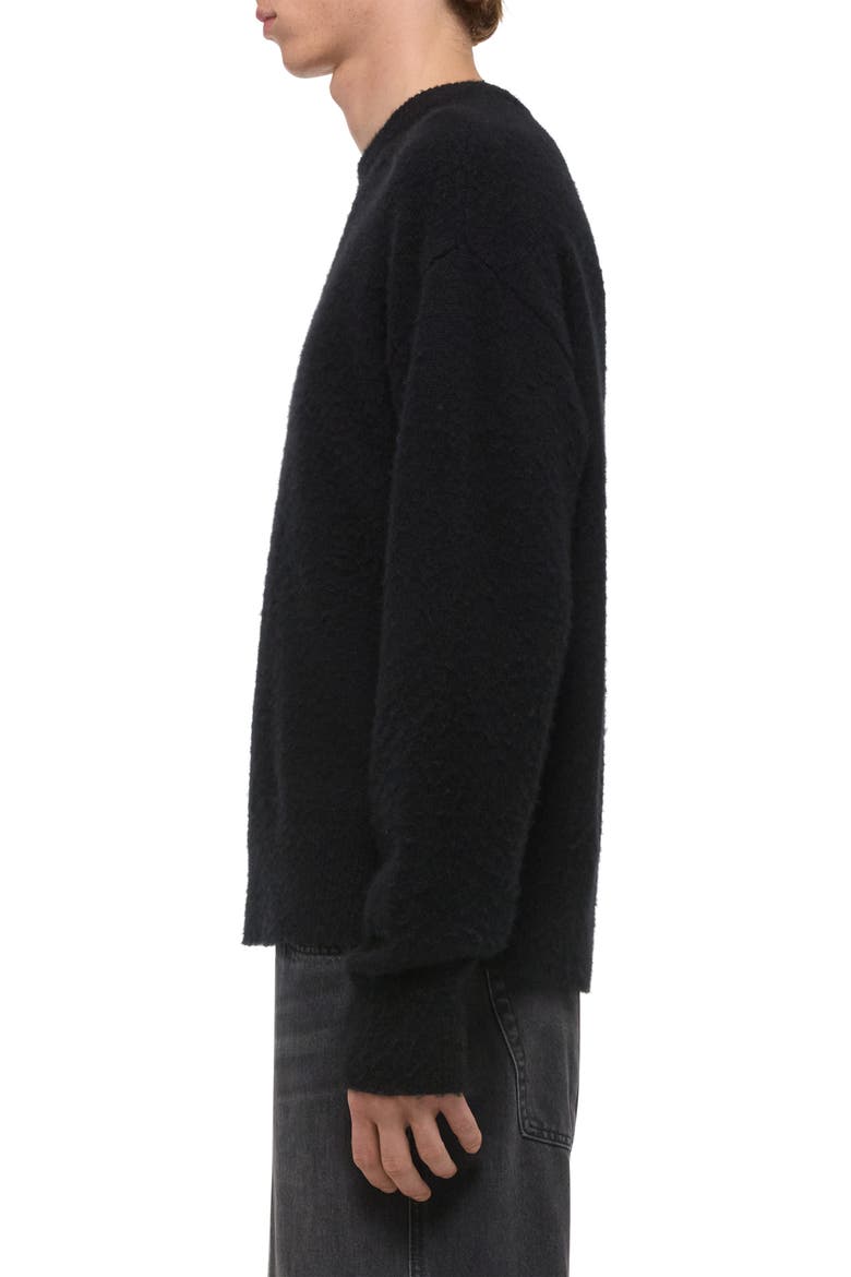 Brushed Wool & Cashmere Sweater, Alternate, color, BLACK