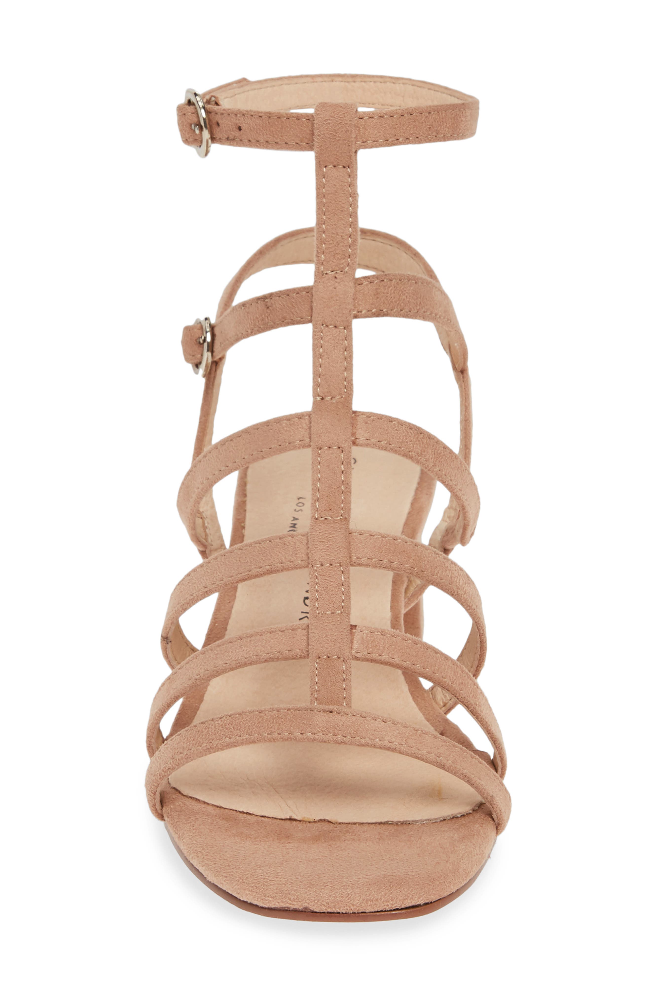 Monroe Strappy Cage Sandal, Alternate, color, DARK NUDE