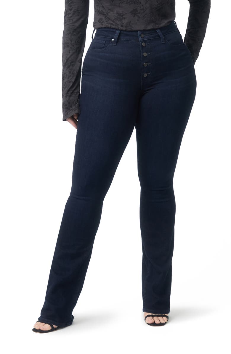 PAIGE Hourglass Button Fly Flare Leg Jeans, Main, color,