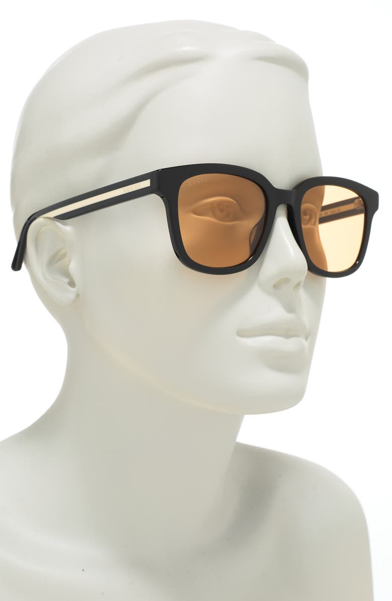 Gucci 53mm Square Sunglasses, Alternate, color, 