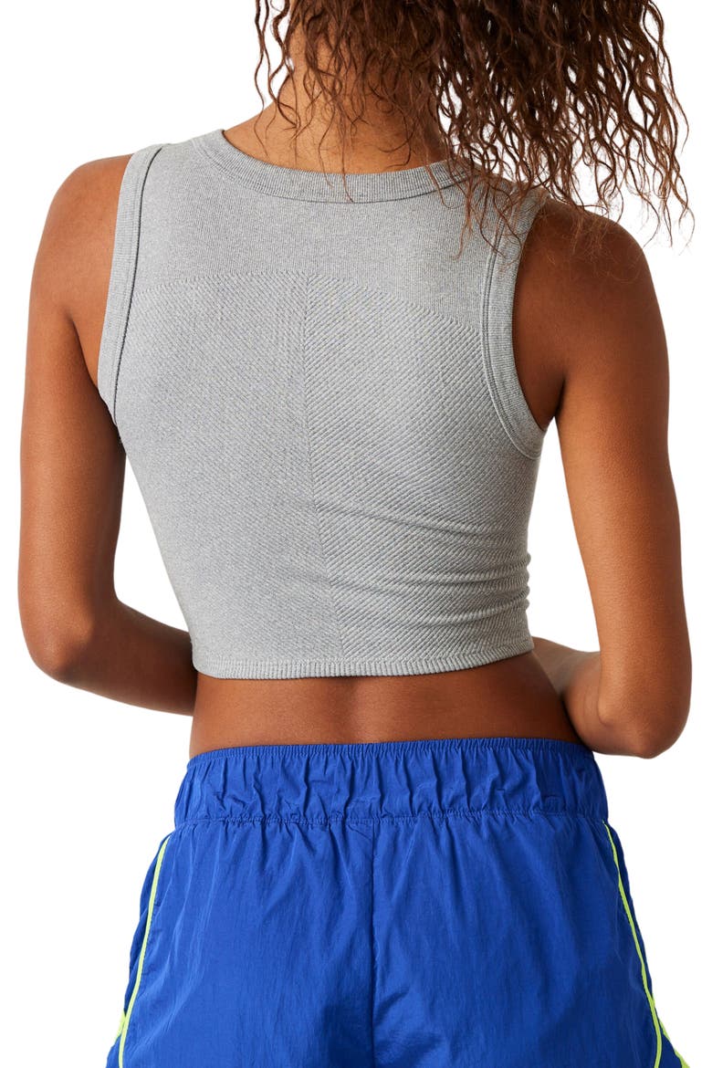 FP Movement Free Throw Crop Muscle Tank Top, Alternate, color, HEATHER GREY