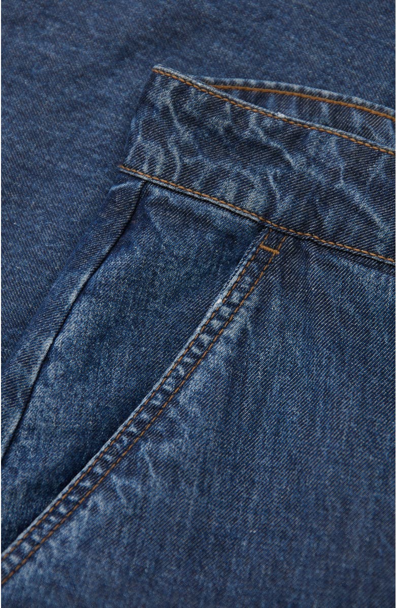 Celtic & Co. Drape Denim Culotte Pants, Alternate, color, Indigo Mid Wash