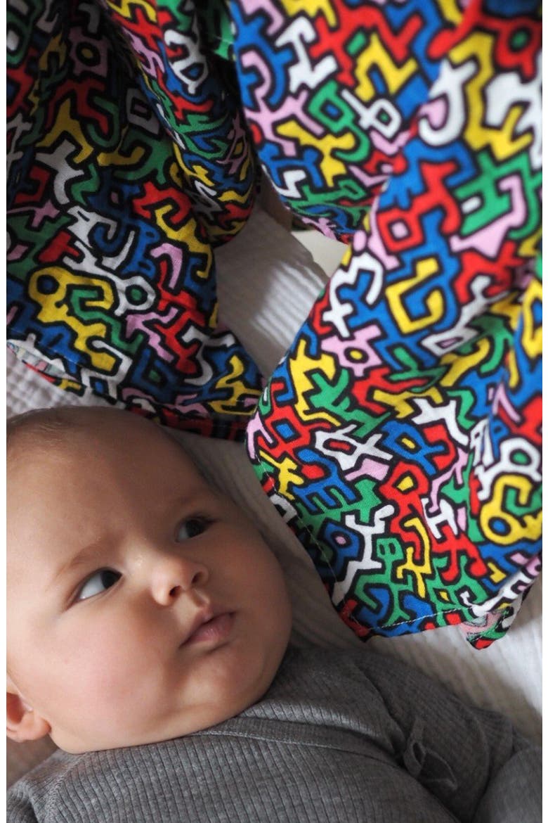 Keith Haring 2-Pack Organic Cotton Muslin Squares, Alternate, color, KH PRINT