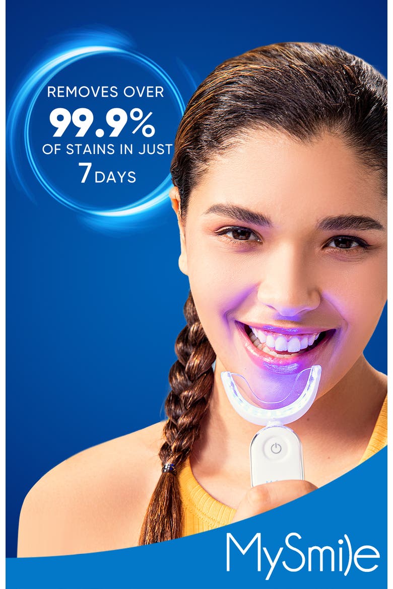 Teeth Whitening Kit with 28 LED Light, 22% CP Teeth Whitening Gel, Alternate, color, Deep Blue