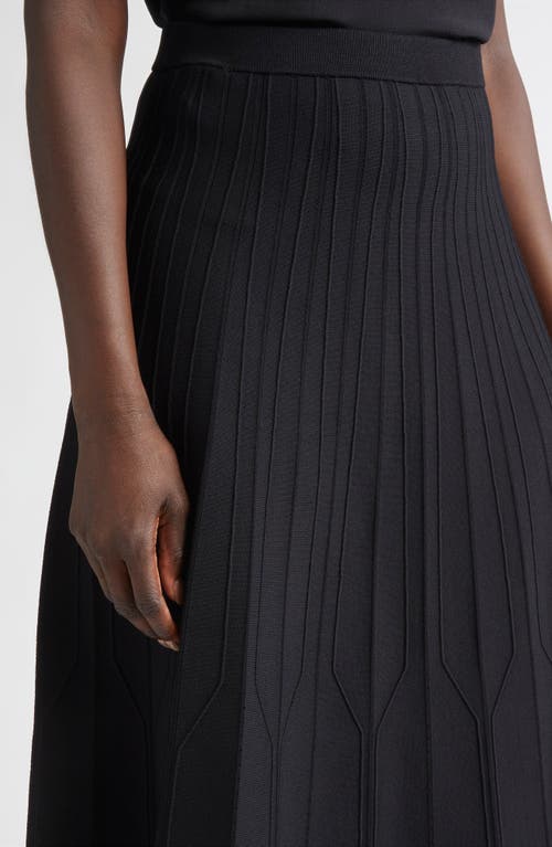 St John St. John Knit A-line Skirt In Black