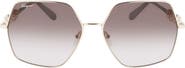 FERRAGAMO Gancini 61mm Gradient Rectangular Sunglasses